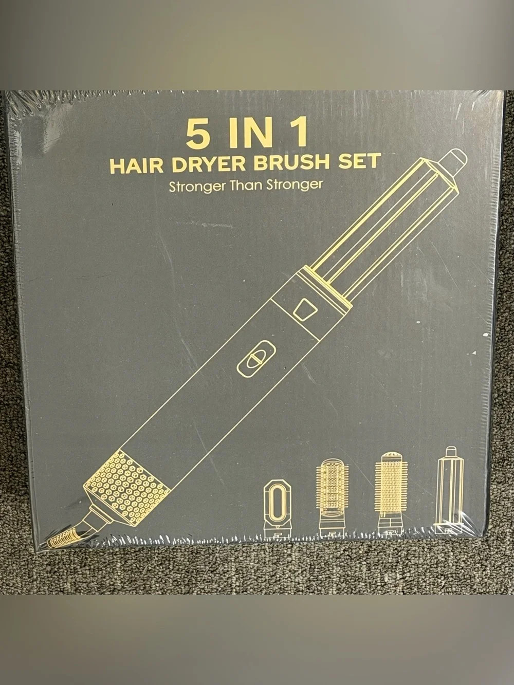 5-in-1 Multi-Styling System -Hair Dryer Brush Curling Iron Set, Surprise Color